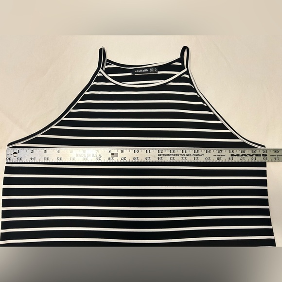 Women’s Striped Cotton Spandex Halter Tank Top Size XL EUC - Picture 4 of 7